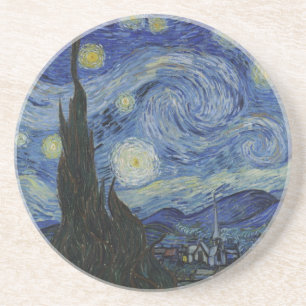 The Starry Night, oil painting, Vincent Van Gogh Coaster