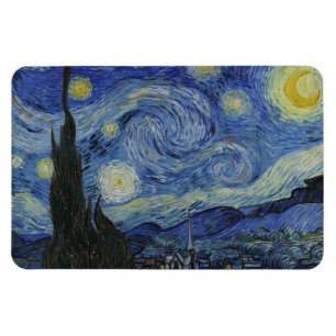 The Starry Night, oil painting, Vincent Van Gogh Magnet