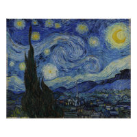 The Starry Night, oil painting, Vincent Van Gogh