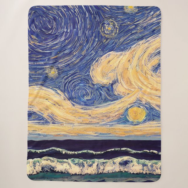 The Starry Night Sherpa Blanket (Front)