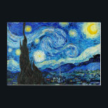 The Starry Night - Van Gogh Acrylic Print<br><div class="desc">The Starry Night is an oil on canvas painting by Dutch Post-Impressionist painter Vincent van Gogh. Painted in June 1889,  it depicts the view from the east-facing window of his asylum room at Saint-Rémy-de-Provence,  just before sunrise,  with the addition of an imaginary village</div>