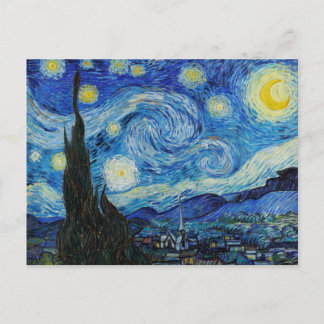 The Starry Night Van Gogh Art Print Postcard