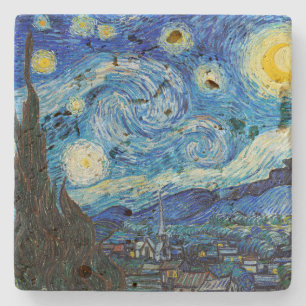The Starry Night   Van Gogh   Stone Coaster