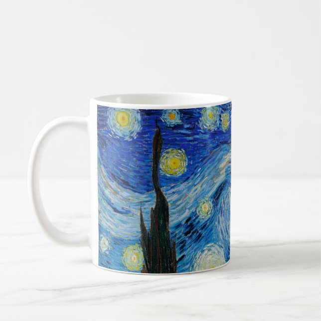 The Starry Night - Vincent Van Gogh Coffee Mug (Left)