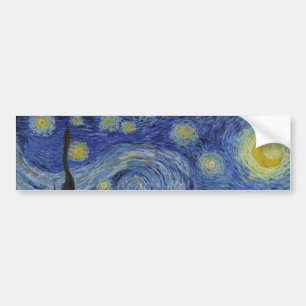 The Starry Night (Vincent van Gogh) (Famous Art) Bumper Sticker