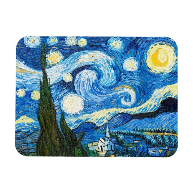The Starry Night - Vincent van Gogh Magnet (Horizontal)