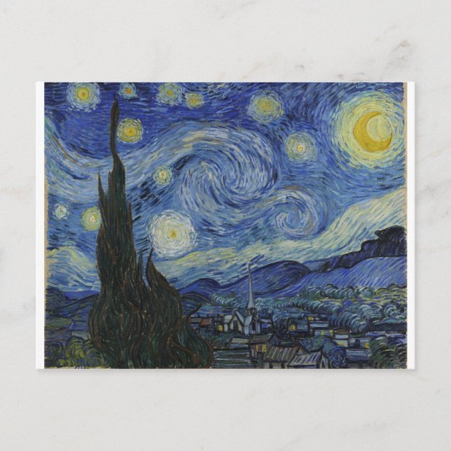 The Starry Night - Vincent Van Gogh Postcard (Front)