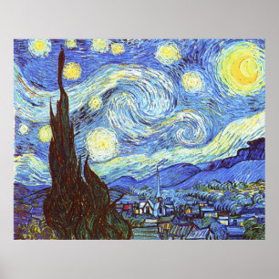 The Starry Night, Vincent van Gogh Poster