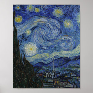 The Starry Night — Vincent van Gogh Poster