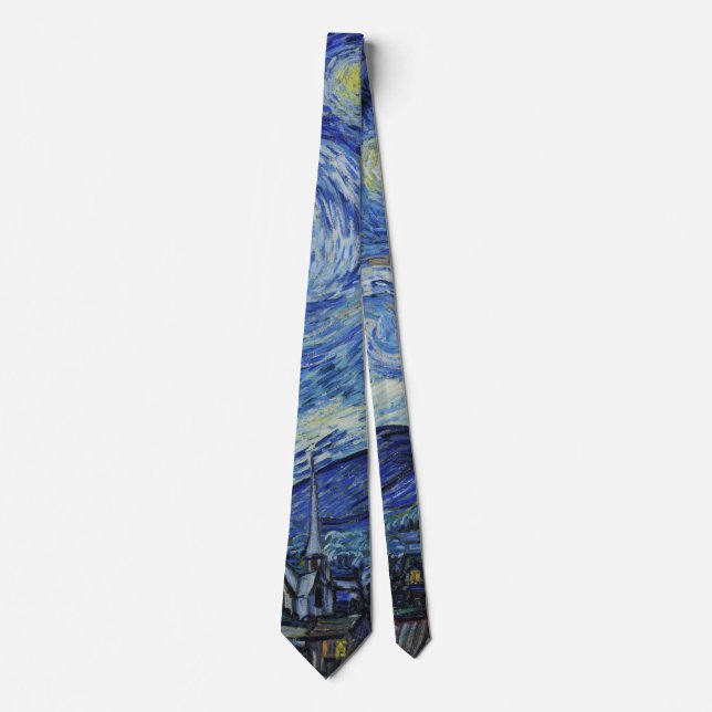 The Starry Night - Vincent Van Gogh Tie (Front)