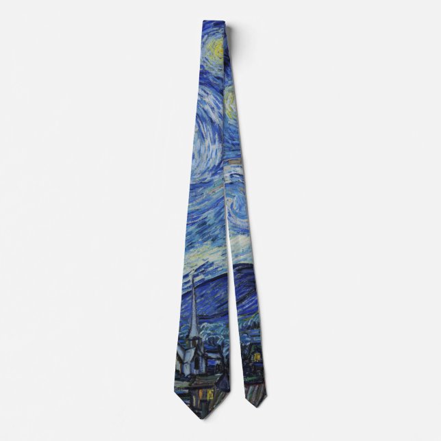 The Starry Night - Vincent Van Gogh Tie (Front)