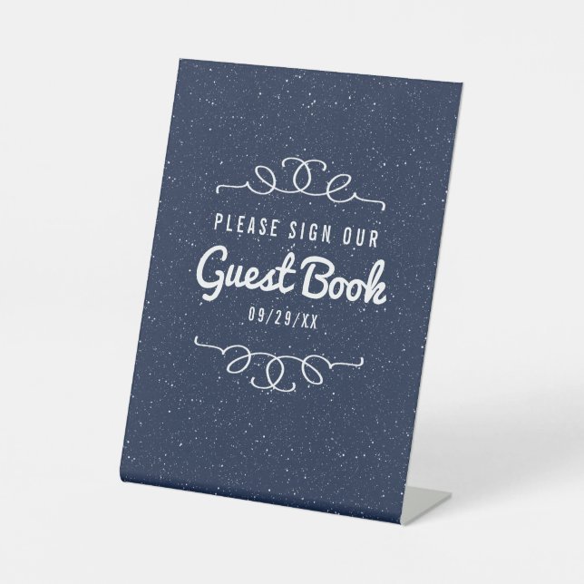 The Starry Night Wedding Collection -  Pedestal Sign (Front)