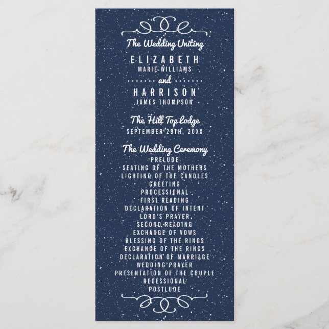 The Starry Night Wedding Collection - Program (Front)