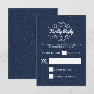 The Starry Night Wedding Collection RSVP Card