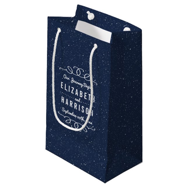 The Starry Night Wedding Collection Small Gift Bag (Front Angled)