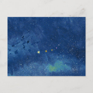 The starry sky  holiday postcard