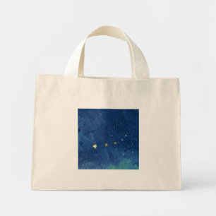 The starry sky illustration Mini Tote Bag