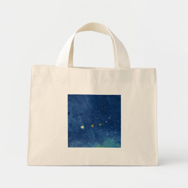  The starry sky illustration   Mini Tote Bag (Front)