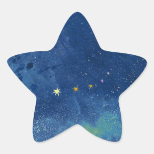  The starry sky illustration    Star Sticker
