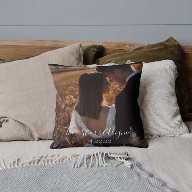 The Stars Aligned Wedding Throw Pillow (Creator Uploaded)