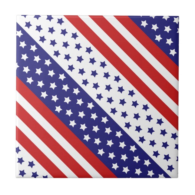 The Stars and Stripes Ceramic Tile (Front)