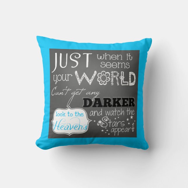 The Stars Appear Inspirational Pillow (Front)