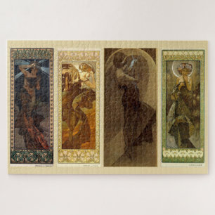 The Stars & Moon - Alphonse Mucha Art Jigsaw Puzzle
