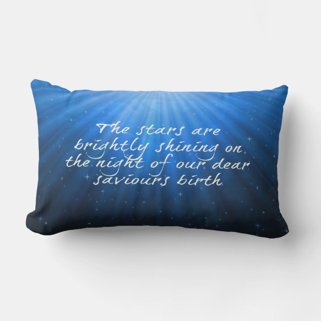 The Stars Shining Bright On The Dear Saviours Birt Lumbar Cushion (Front)
