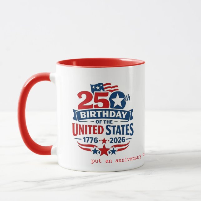 The Stars & Stripes Semiquincentennial Mug (Left)