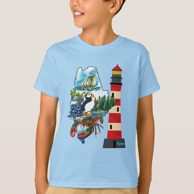 The State Of Maine T-Shirt (Front)