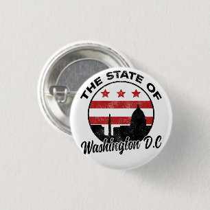 The State of Washington DC - 51st Statehood 3 Cm Round Badge