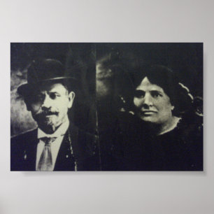 The stationmaster and his wife. poster