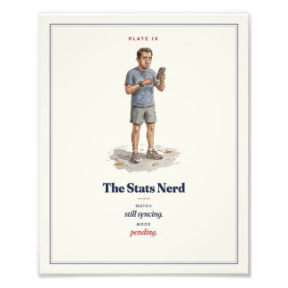 The Stats Nerd Funny Running Field Guide Photo Print