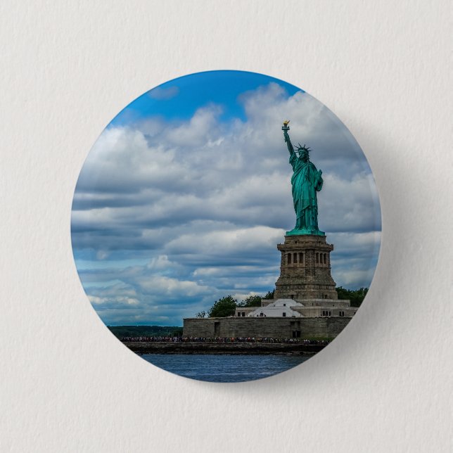 The Statue of Liberty 6 Cm Round Badge (Front)