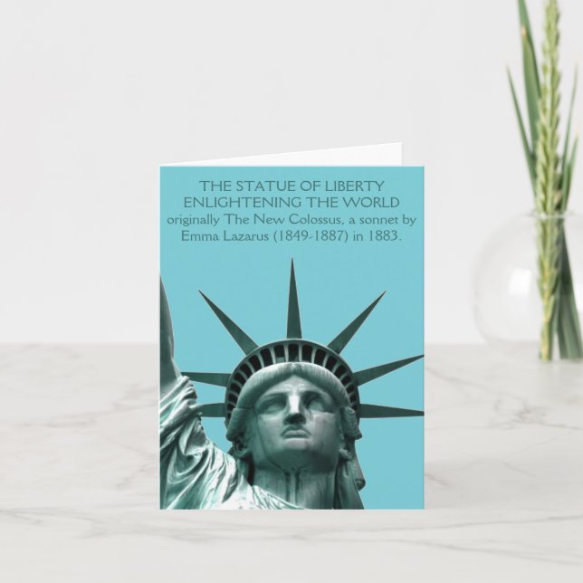 THE STATUE OF LIBERTY ENLIGHTENING THE WORLD CARD (Front)