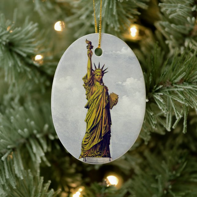 The Statue of Liberty, The Great Bartholdi Statue Ceramic Ornament (Tree)