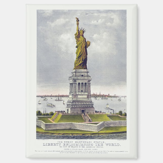 The Statue of Liberty, The Great Bartholdi Statue Magnet (Front)