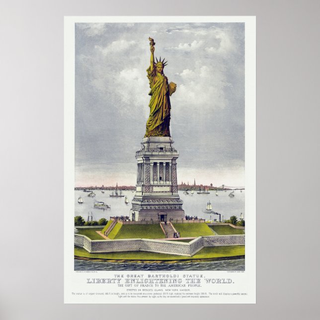 The Statue of Liberty, The Great Bartholdi Statue Poster (Front)