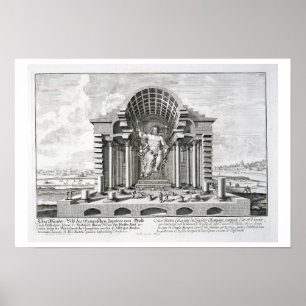 The Statue of Olympian Zeus by Phidias, plate 5 fr Poster