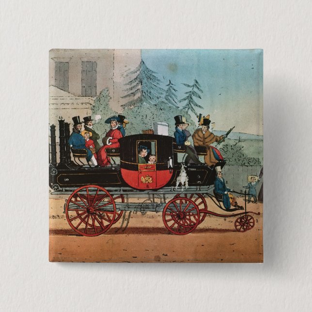 The Steam Coach 15 Cm Square Badge (Front)