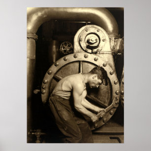 The Steamfitter by Lewis Hine Poster