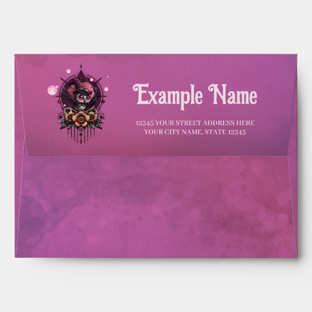 The Steampunk Owl: Guardian of Secrets. Envelope (Back (Top Flap))