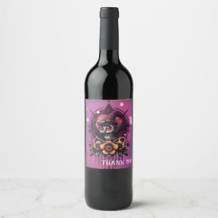 The Steampunk Owl: Guardian of Secrets. Wine Label
