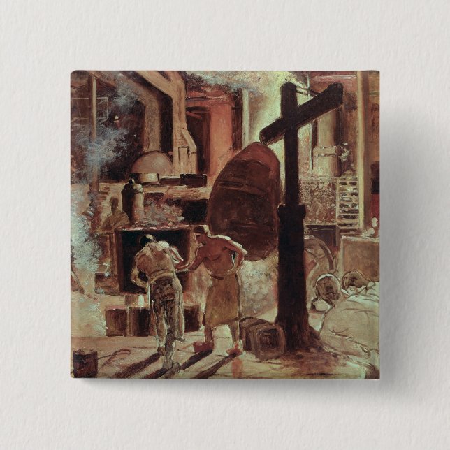 The Steelworks 15 Cm Square Badge (Front)