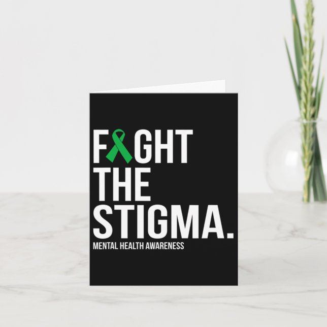 The Stigma Green Ribbon Mental Health  Card (Front)