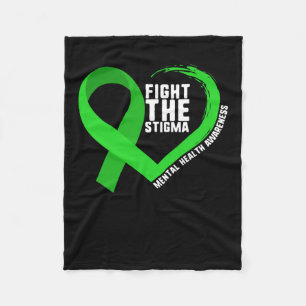 The Stigma Mental Health Awareness Depression Anxi Fleece Blanket