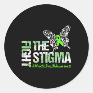 The Stigma Mental Health Awareness Gift Classic Round Sticker