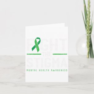 The Stigma Mental Health Awareness Green Ribbon 1  Card