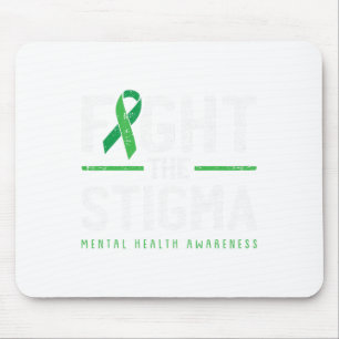 The Stigma Mental Health Awareness Green Ribbon 1  Mouse Pad