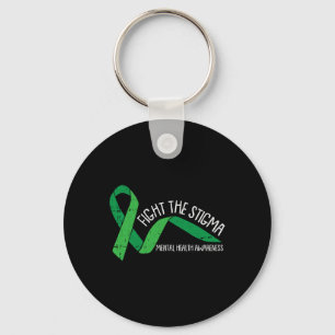 The Stigma Mental Health Awareness Green Ribbon Key Ring